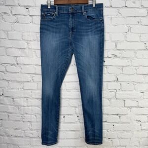 Polo Ralph Lauren Women's Tompkins Skinny Jeans‎ 32x30 Denim Blue Mid Rise